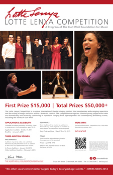 Lotte Lenya Competition 2015 poster